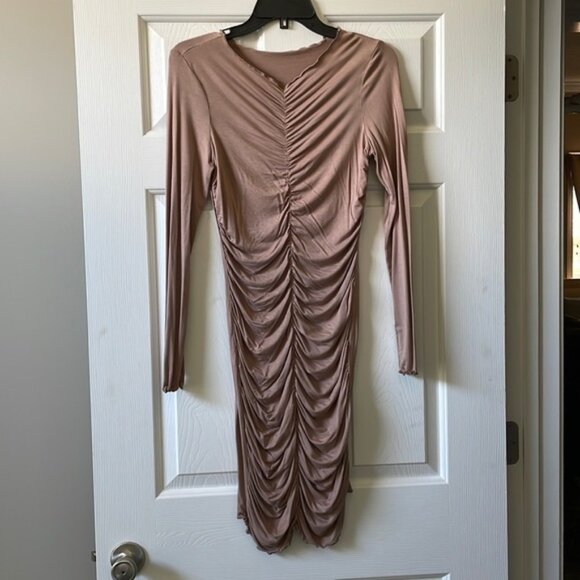 Shein Ruched Brown Dress - Picture 1 of 3